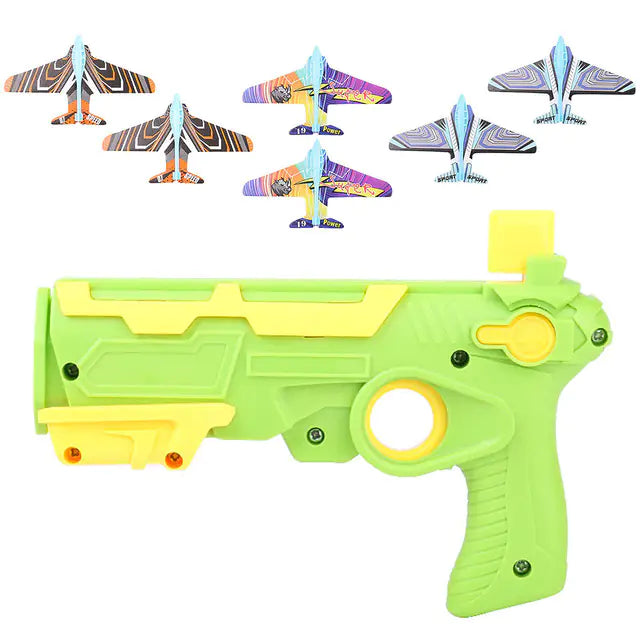 Children's Foam Plane Glider Outdoor Toy Launcher