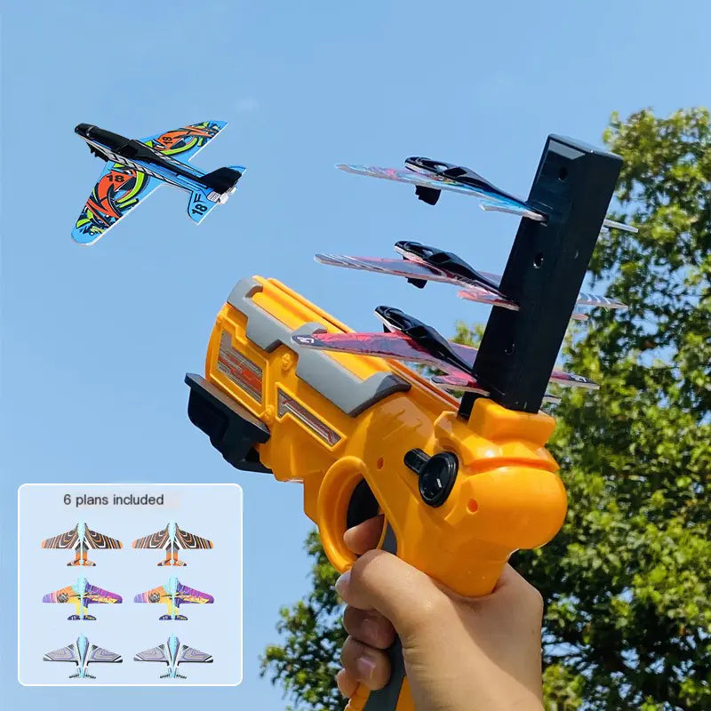 Children's Foam Plane Glider Outdoor Toy Launcher