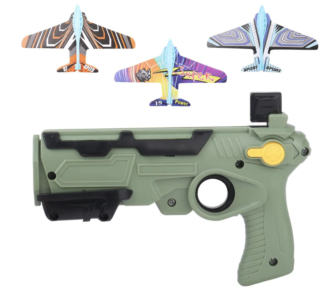 Children's Foam Plane Glider Outdoor Toy Launcher