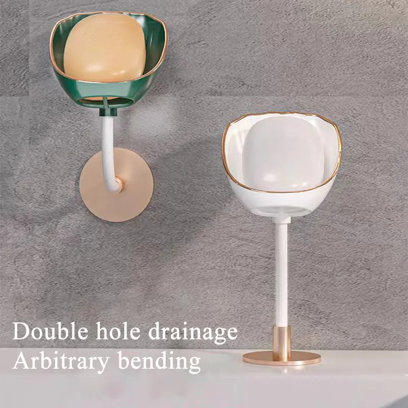 Wall Mounted Luxury Soap Holder Storage Box for Bathroom